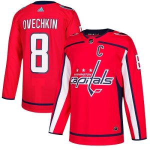 Barn NHL Washington Capitals Drakter Alex Ovechkin #8 Authentic Rød Hjemme